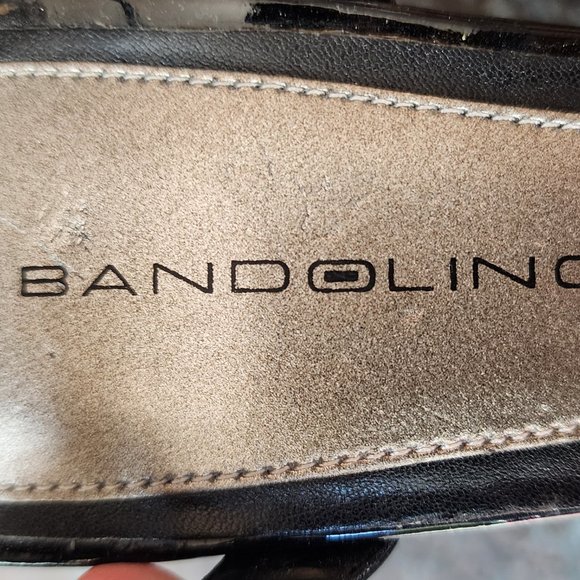 Bandolino Black Leather Pointed Toe Strappy Heels Size 8.5M - Picture 7 of 16